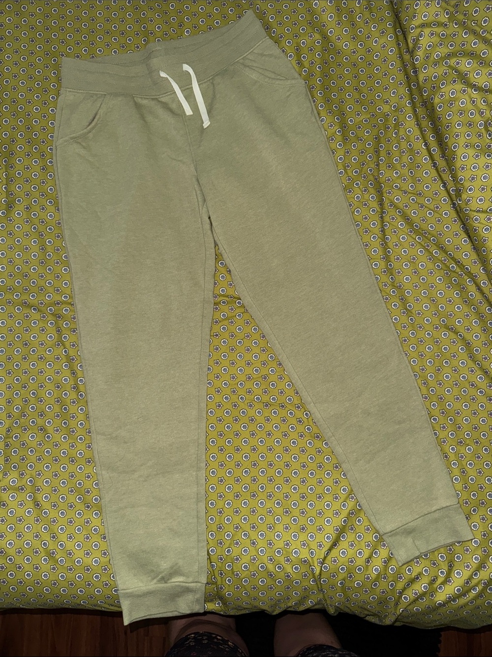 Cat & Jack Olive Green Drawstring Jogger Pants